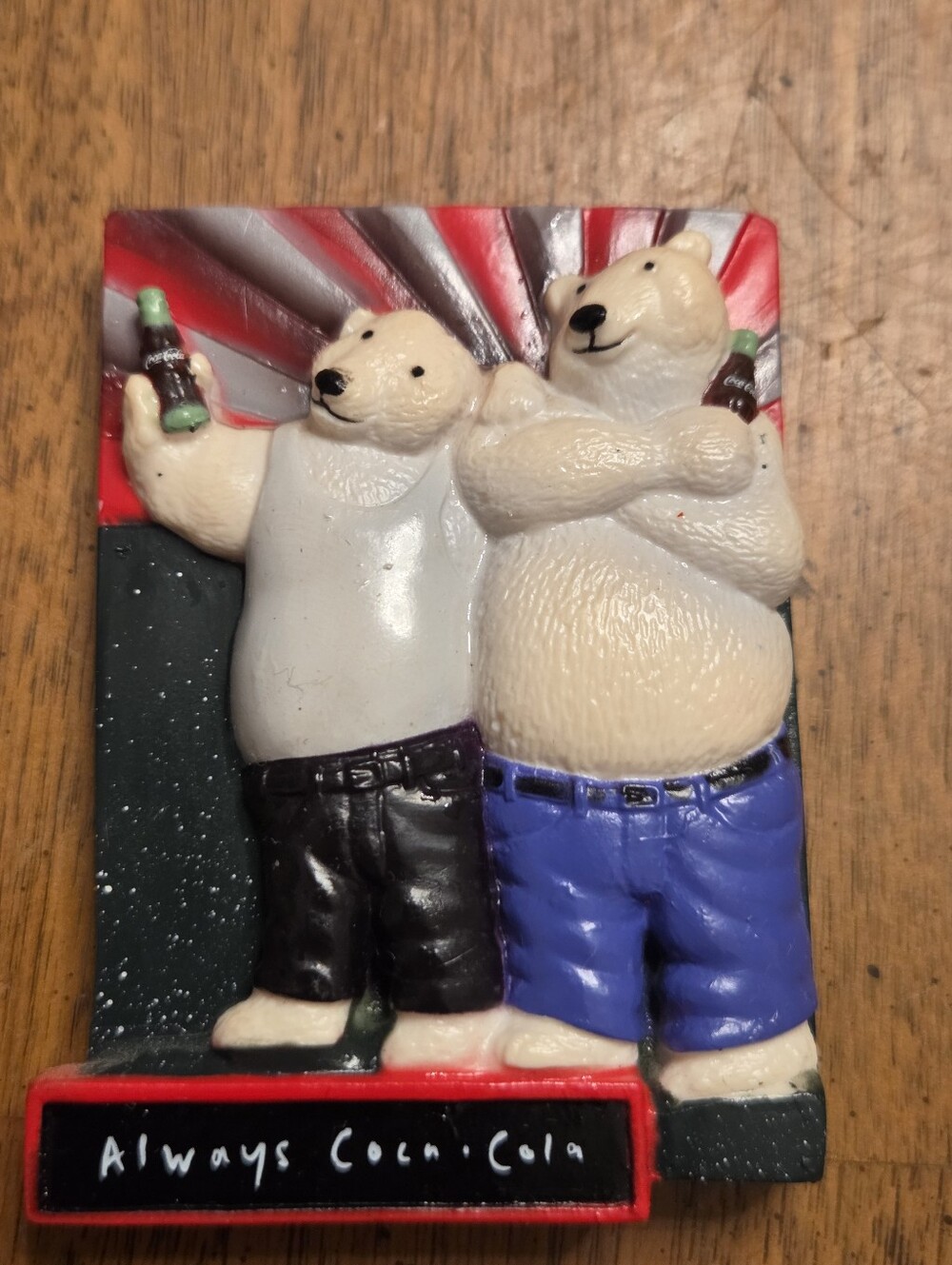 Vintage 1997 Coca Cola Polar Bear Magnet